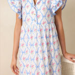 Red Dress Boutique BRUNCH & BEYOND COTTON LIGHT BLUE FLORAL MAXI DRESS Photo 0