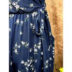 Kaleigh Delaney Knit Cropped Jumpsuit Navy/White daisies S Blue Photo 2