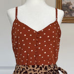 Madewell  EUC 6 burnt orange Polka Dot Button-Up Cami Top Photo 0