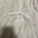 ZARA  linen button up with tie back Photo 2