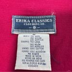 Erika  Classics Clothing Company Christmas Holiday Wool Vest Santa Carolers Red Photo 5