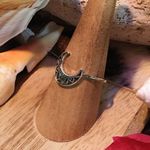 Boho Crescent Moon Filigree Sterling Silver Ring Silver Photo 3