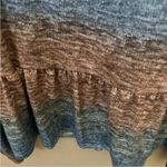 Farmers Market Peplum Sweater Stripe Ombré Fall Winter Romantic Long Sleeve Blue Size L Photo 5