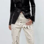 ZARA  Black Fitted Faux Leather Overshirt NWOT Photo 0