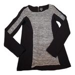 Gray Saks Fifth Avenue XSmall Black‎ and Gray Sweater Black Size XS Photo 0