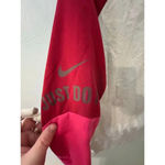 Nike  Quarter Zip Pullover Sweatshirt Size Medium Gray Pink Just Do It Athlesiure Photo 2