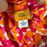 Ruby Rd  Orange/Pink Abstract Short Sleeve Top Women's XL Photo 3