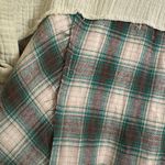 POL Green Boho Button Up Plaid Short Sleeve Romper Medium NWT Photo 5