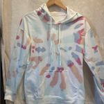 Modern Women's tie dye hoodie size Medium White Photo 2