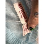 Vintage Gotham II baby blue Sweater with Blue Flowers vintage size 40 Pink Photo 4