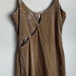 Tic Toc Chic Tan Velvet Mini Dress Photo 0