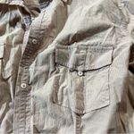 Massimo Dutti  Mauve pink washed pinstripe 100% Cotton Button Down Blouse Small Photo 2