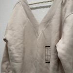 Nike  off shoulder v neck beige cream oversized sweater Photo 1