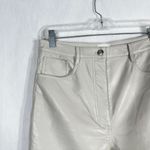 Wilfred  Size 10 Faux Leather Pants‎ White Straight Solid High Rise Flawed 1692 Photo 4
