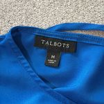 Talbots Crisscross V Back Flutter Sleeve Top/Blouse – Color Bright Blue– Size M Photo 5