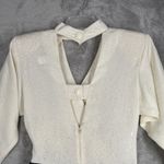 Variations Dress Womens Small Black Ivory Peplum Glam Party Retro Vintage 80s Photo 4