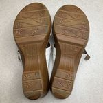 Dansko  Jessie Sandal 39 White & Cream Houndstooth‎ Brass Buckle Slip On Heel Photo 5