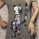 Funky People Metallic Cats Knit Dress Jrs XL Womens 8 Size undefined Photo 1