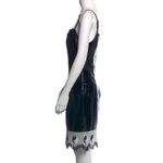 STAUD NWT Joan Yin Yang Dress Beaded Fringe Black Faux Leather Sleeveless sz 10 Photo 4