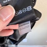 Bebe  Black Lace Sheath Mini Dress Womens XS Whimsigoth Formal LBD Fringe Classic Photo 4