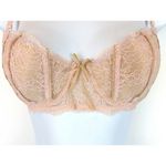 DKNY  Belle Du Jour Underwire Balconette Lace Bra Sexy Pink Nude 34B Photo 3