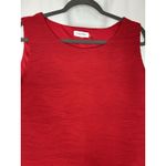 Calvin Klein Calvin Klein Top Size XL Red Tonal Wave Textured Fabric Lined Sleeveless Photo 1