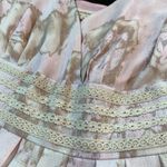 Sundance Pink Silk Floral Midi Dress Size 6 Lace Empire Waist Romantic Party Photo 6