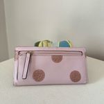 Kate Spade Stacy Haven Lane Pink Glitter Polka Dot Bifold Slim Wallet Photo 1