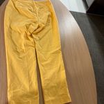 Boston Proper  Yellow Pants Size 6 Cotton Polyester Blend Zip Fly Pockets Spring Photo 3