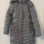 Eddie Bauer Down Filled Parka Detachable Fur Hood Quilted Winter Small *Read Photo 0