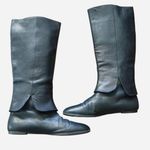 Alexander McQueen  Black Leather Skull Chain Gothic Statement Boots Size 38.5/8US Photo 1