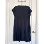 Boden • Casual Jersey Dress surplice black cotton knit day cap sleeve a Photo 7