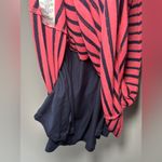 Splendid NEW Pink Navy Striped Sleeveless Fit Flare Tunic Dress Coverup Sz Med Photo 8