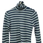 Tracy Reese Cashmere Blend Navy & Ivory Nautical Striped Sweater Size Medium Photo 6