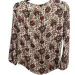 ZARA  Multicolor Floral Print Blouse Top Size XS Filigree Paisley Floral Boho Photo 4
