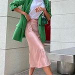 ZARA  a-line midi satin skirt size S  Photo 0