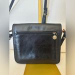 Vintage Florence Made In Italy Black Leather Crossbody Bag Sling Satchel Photo 4