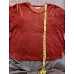 Madewell  Style # K4376 Burnt Orange Velvet Butterfly Top Shirt Shortsleeve Small Photo 5