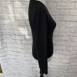 Women scoopneck Longsleeve black top w/studded Love on front of top Photo 3