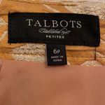 Talbots Pencil Skirt Womens Size 6P Copper Metallic Gold Brocade Cocktail Photo 1