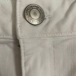 American Eagle White Denim Midi Shorts Photo 4