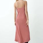 ZARA BLOGGERS FAVE! SATIN EFFECT Buttoned Slip Midi Dress Dusty Pink Photo 6