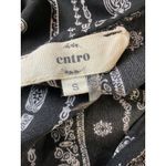 Entro Bandana Print Dress Tie Neck Ruffle Trim Tiered Long Sleeve Mini Casual Photo 8