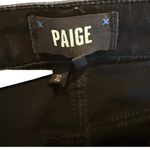 Paige  Anessa Black Coated Wide Leg Jeans High Rise Cropped Women’s Size 32 Photo 7