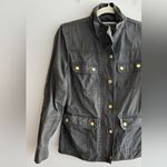 J.Crew Grey Relaxed Boyfriend Field Shirt Jacket, Size Small Petite Photo 2