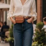 J.Crew  Bristol Convertible Black Pebble Calf Leather Fanny Pack Belt Bag Photo 1