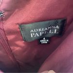 Adrianna Papell Burgundy Shimmer Taffeta Layered Sheath Dress Size 4 Photo 3