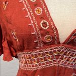 Blue Rain Rust Mini Dress Photo 2