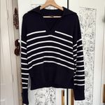 French Connection stripe polo long sleeve sweater Photo 2