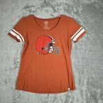 47 Brand Cleveland Browns Shirt Womens Large Orange‎ Tee Casual Sportswear Loungewear Photo 1